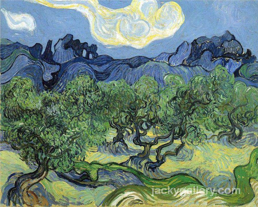 Landscape with Olive Trees, Van Gogh painting